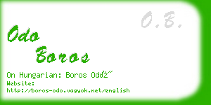 odo boros business card